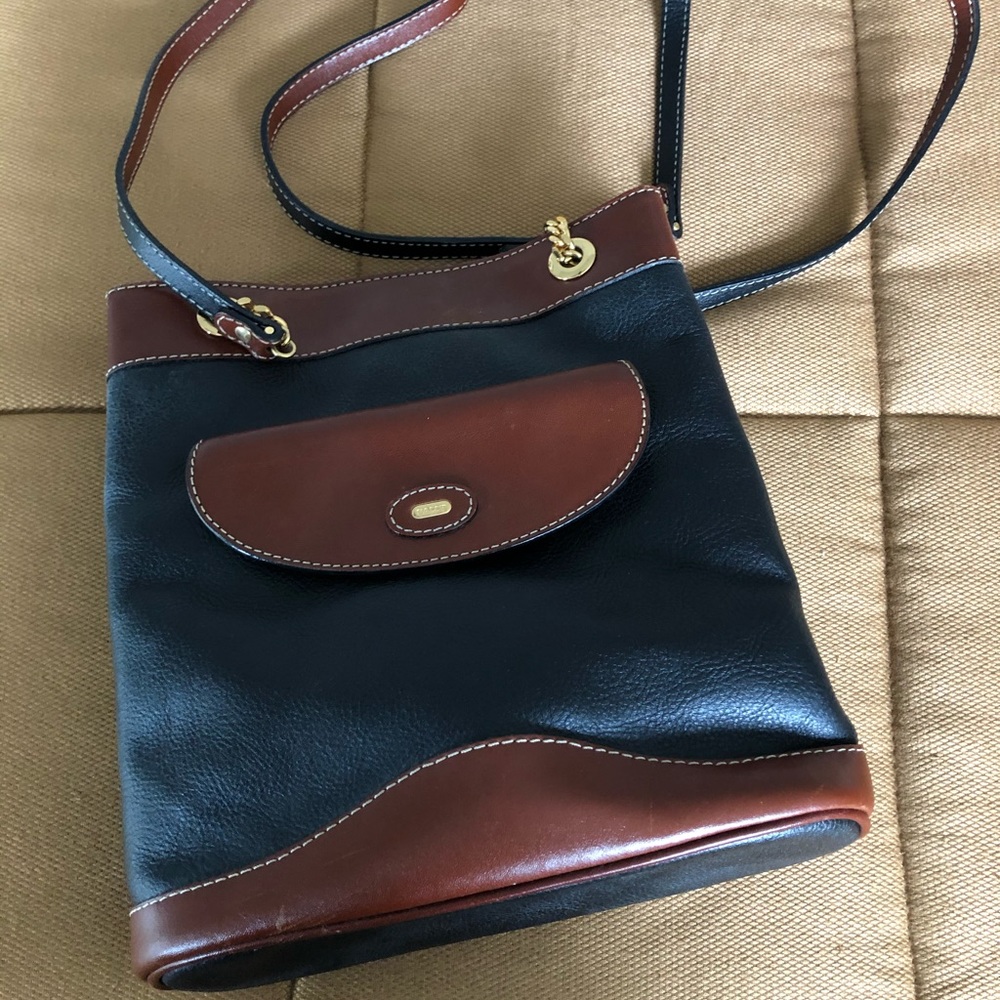 Black and Tan Bally Purse